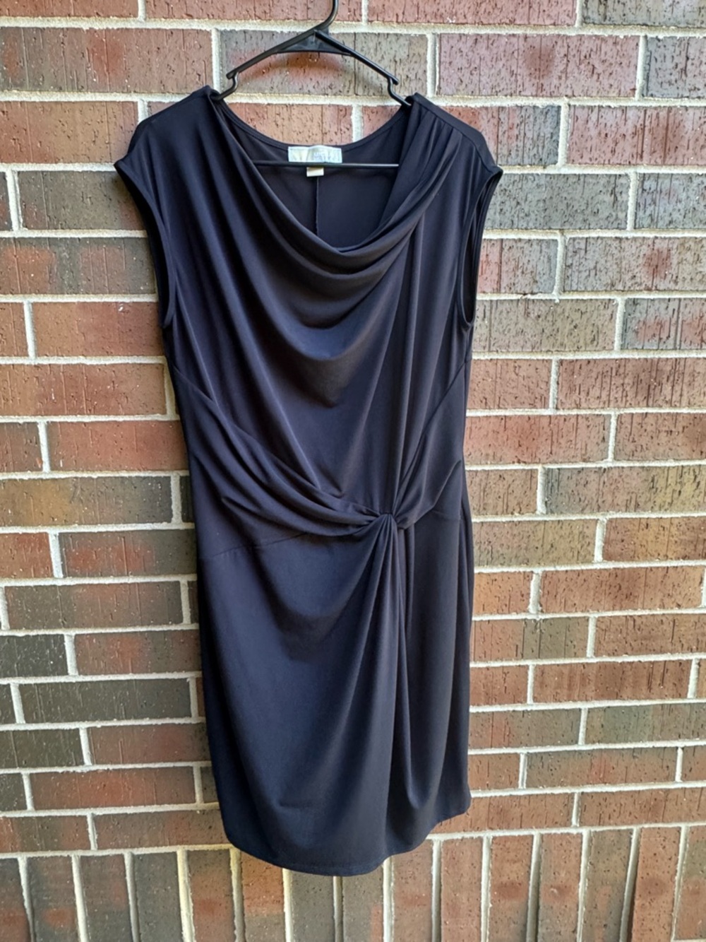 Dress | Michael Kors | Large Black Sleeveless Drape Knot Front